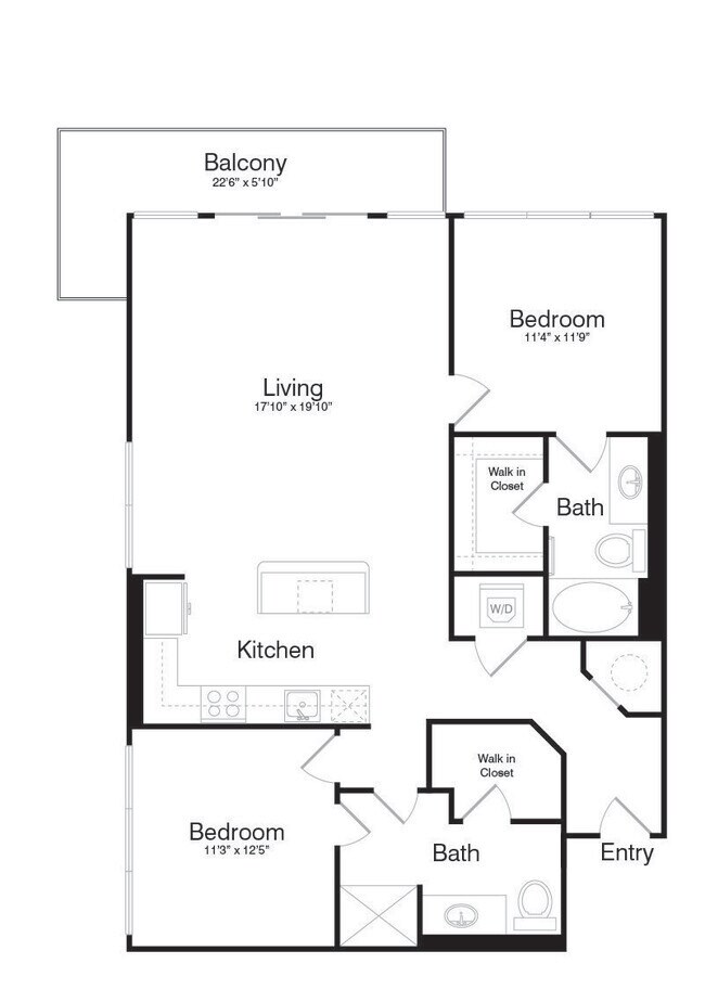 Floorplan - The Katy at Victory Park