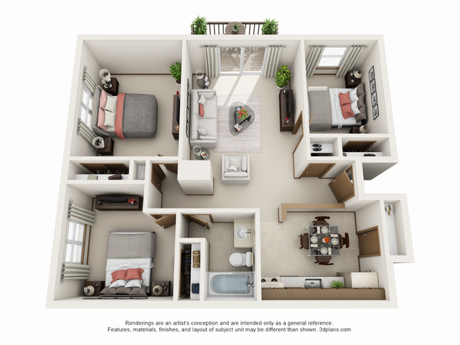 Floorplan - The 4220 Grand Apartments