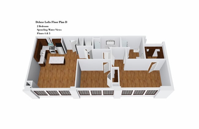 Deluxe Lofts Floor Plan D - Crescendo Loft Apartments