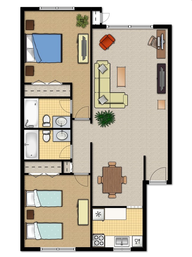 2BR/2BA - Forest Hills Apartments