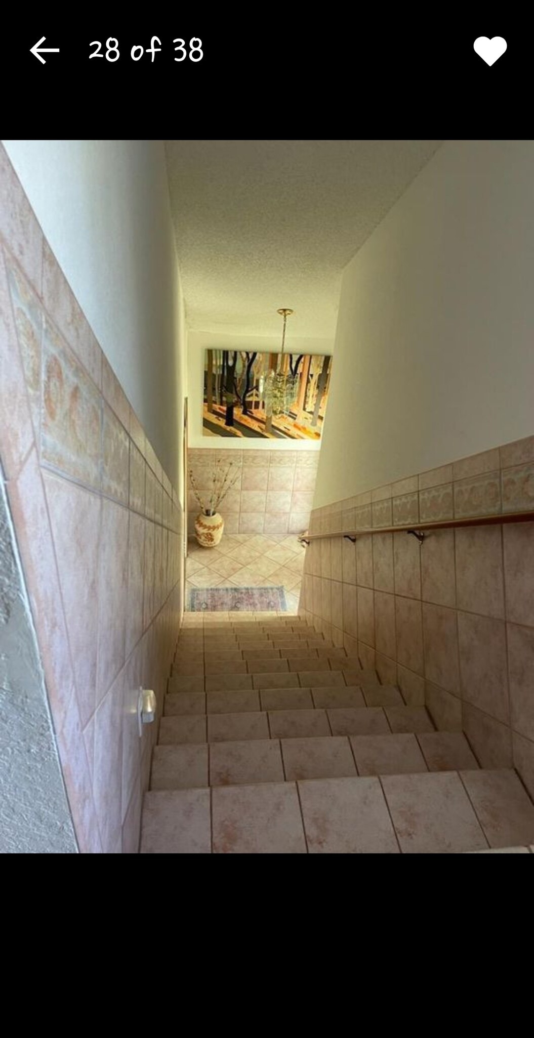 Stairway up to living space - 7639 Wells Ct