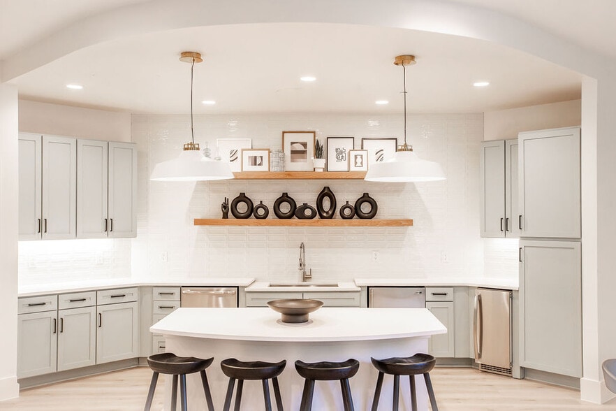 Open Kitchen with Custom Cabinetry, Floating Shelves, and Modern Finishes - The Maggie