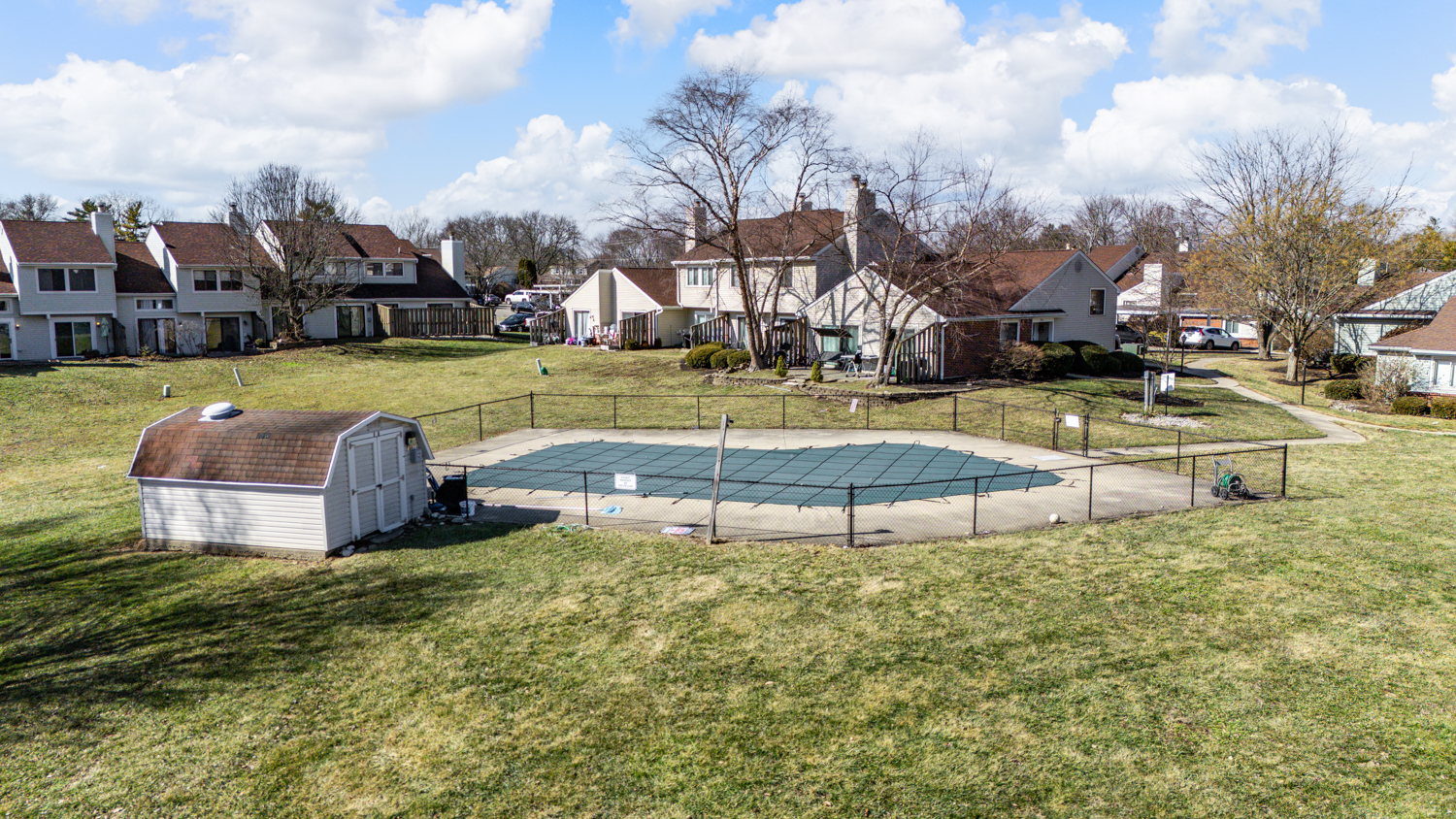 community pool from back yard - 706 Sherwood Green Ct