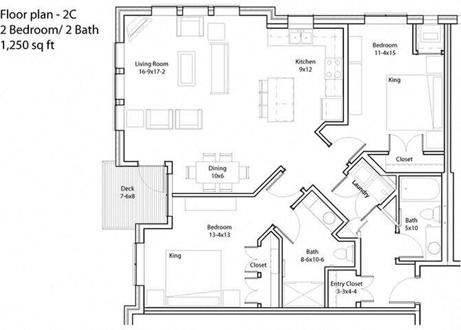 Floorplan - The Cavanagh 55+ Apartments