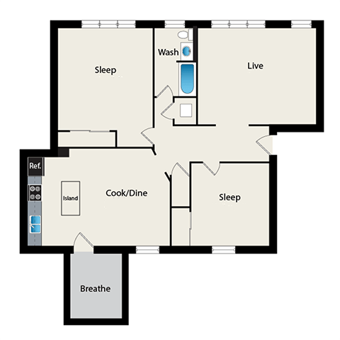 Floorplan - Reside on Irving Park