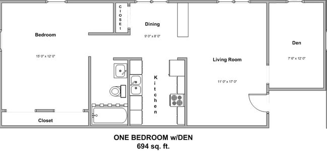 1BR/1BA - Maple Creek Village