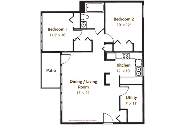 2 Bedroom 1 Bathroom Garden Apartment - Parkstead Gouverneur