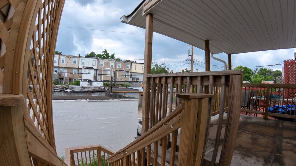 Staircase off rear porch - 4646 York Rd