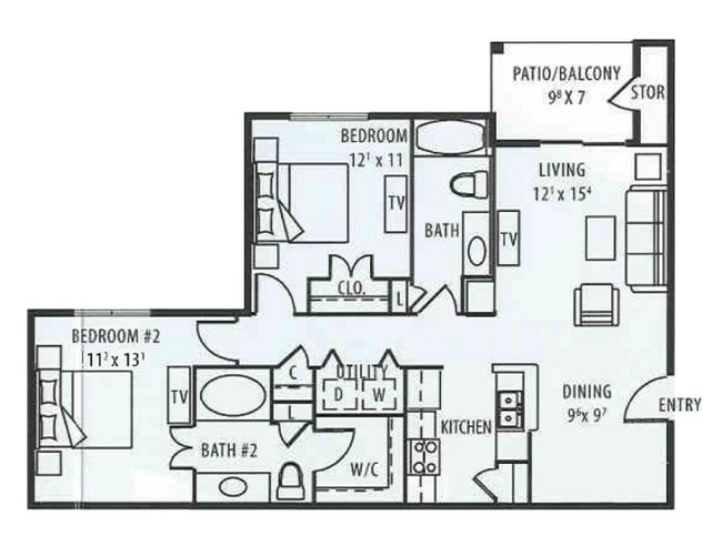 2 Bedroom - Seaside Landing Apartments