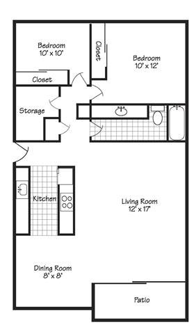 2BD/1BA - Forest Ridge Apartments