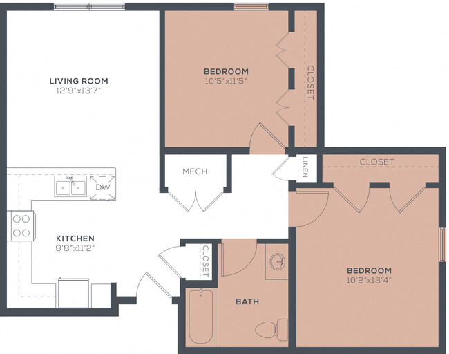 Floorplan - Brookside Residences Apartment Homes