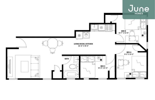 Building Photo - ROOM ONLY in 3-bed/1.0-bath Home