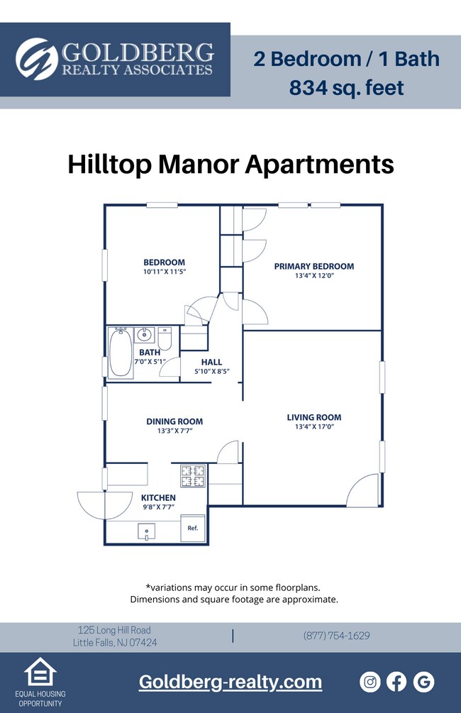 Floorplan - Hilltop Manor Apartments