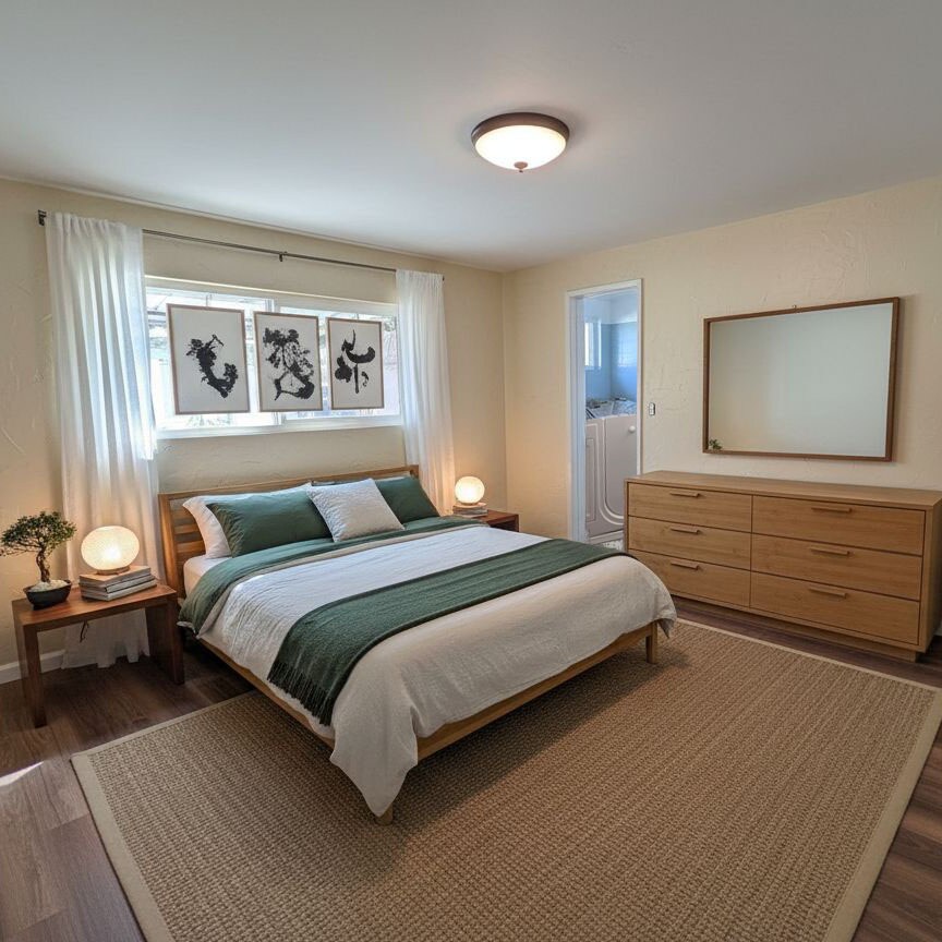 Bedroom 1 - staged for visualization - 16825 S Berendo Ave