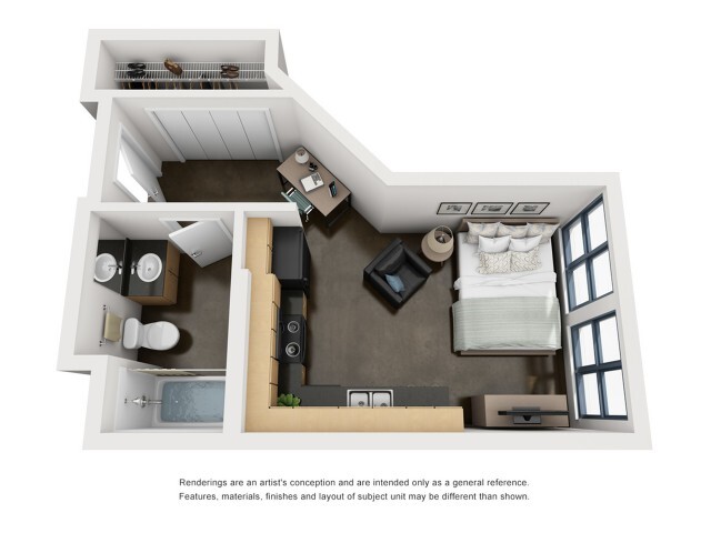 Filmore 3D Floorplan - Tailor Lofts