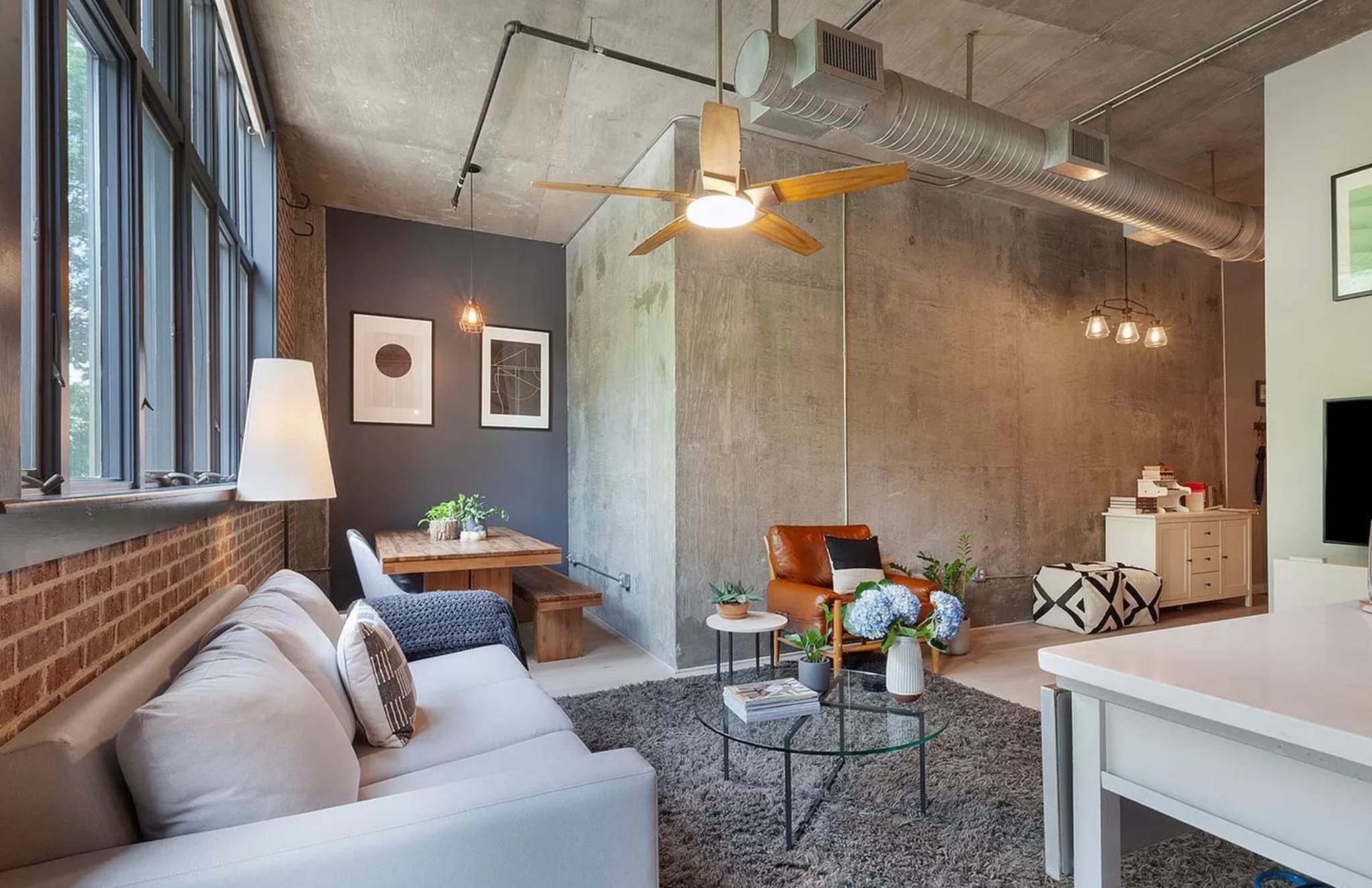 living room and dining nook - 640 Glen Iris Dr NE