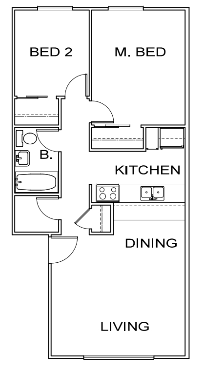 2BR/1BA - River Gardens Apartments