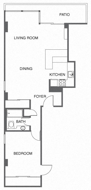 Floorplan - Crystal Tower Apartments