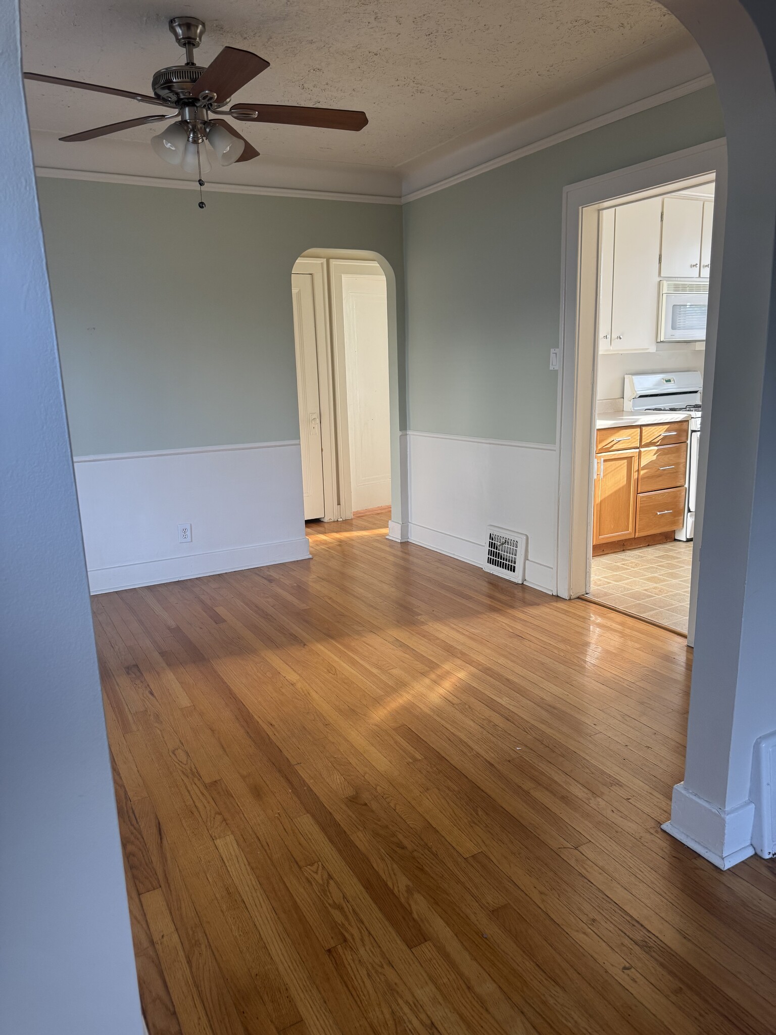 Dining room into bedrooms and kitchen - 166 Jewell St