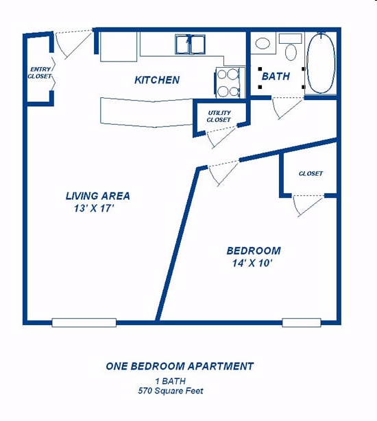 1BR/1BA - Fox and Hounds Apartments