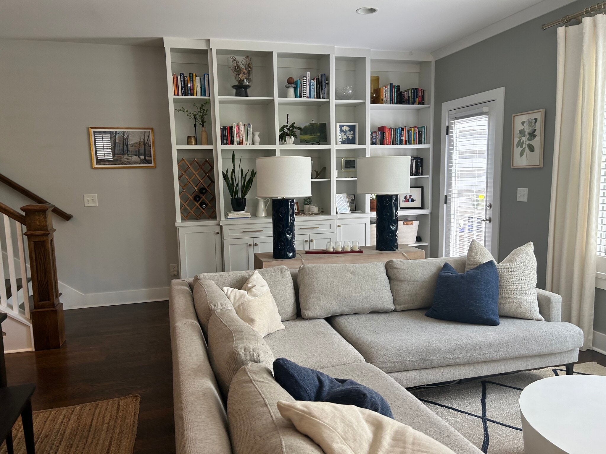 Large built in bookshelf and cabinets - 1716 Northview Ave