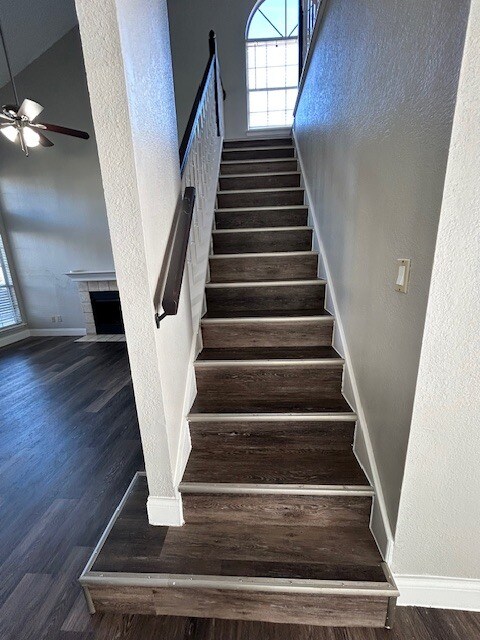Stairs to second floor - 4729 Waterway Dr N