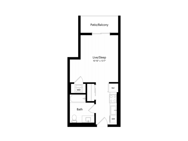 B - Studio floor plan THE CHARLIE SM YALE - THE CHARLIE SM YALE