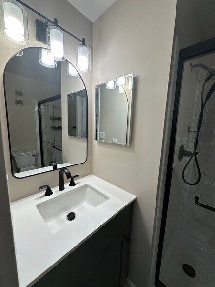 Master shower/vanity sink - 423 S Sharp St