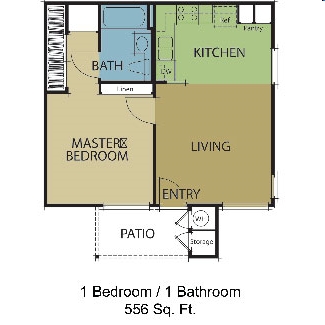 1BR/1BA - Vintage Knolls Senior Apartments