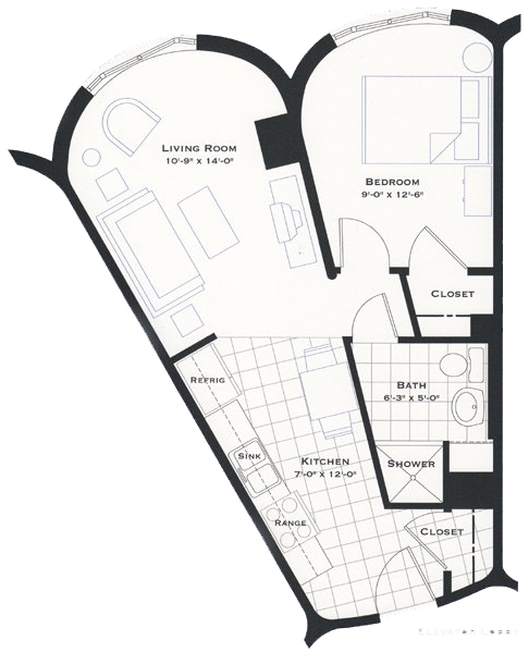 1BR / 1BA - Hilliard Towers Senior Apartments