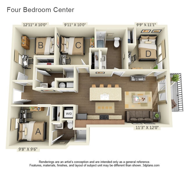 Floorplan - 75 Armory | Student Housing