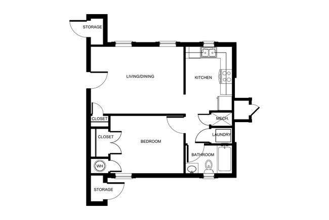 1BR/1BA - Gardens at Cobb Park