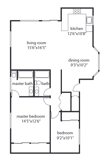 2BR/2BA - Bear Creek Village Apartments