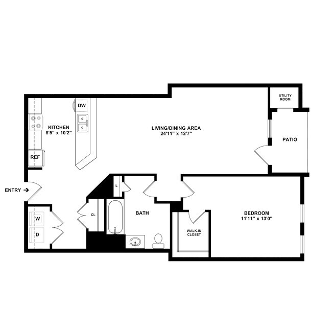 Ash 1 Bedroom - Liberty Park Apartments