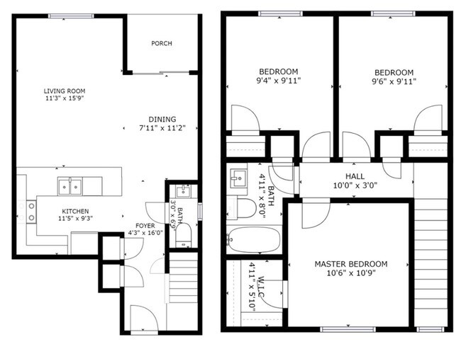 Floorplan - Evergreen Townhouses