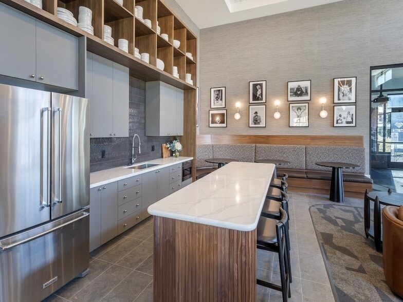 Kitchen in Clubhouse - Amara Apartments