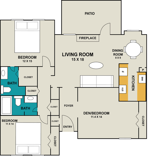 Floorplan - Boardwalk at Starcrest Apartment