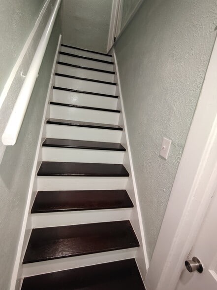 Private staircase - 1128 Portage Ave