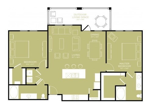 Floorplan - Retreat at Wylie 55+ Active Adult Apartment Homes