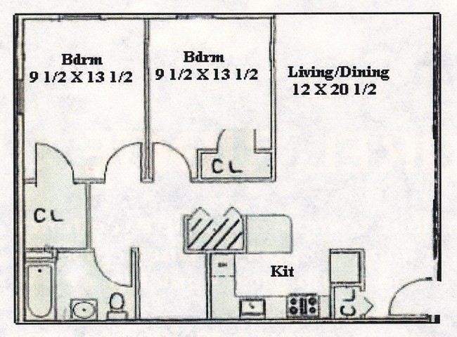 2BR/1BA- w/ Nook - Laurel Ridge Apartments