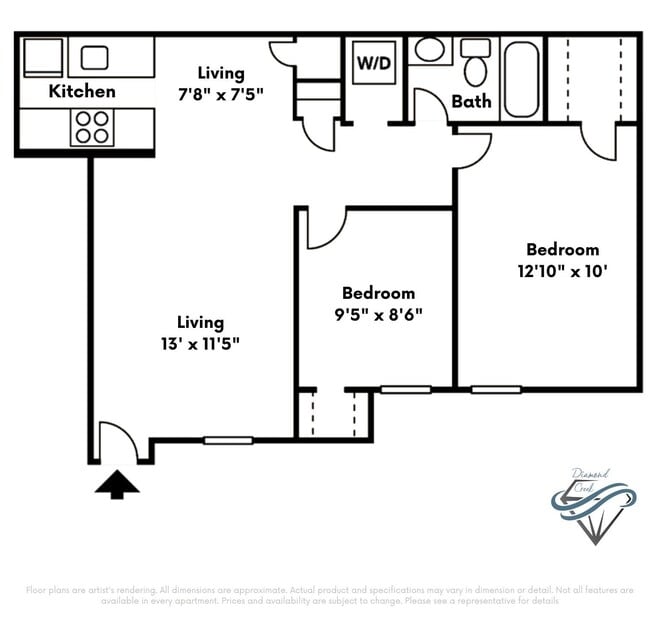 Floorplan - Diamond Creek Apartments
