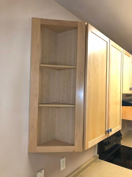 Kitchen display shelving - 201 E Lane St
