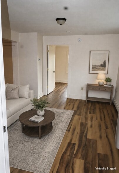 Virtually staged Living Room - 85 Court St