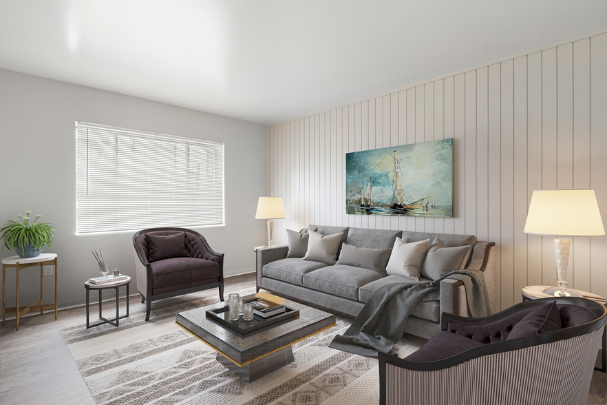 All 1 Bedroom Floor Plans feature neutral interiors, hardwood and carpet flooring, walk-in closets, window coverings, heat/air conditioning and are cable-ready. Upgraded finishes and washer/dryers available in select units. - The Commons at Water's Edge