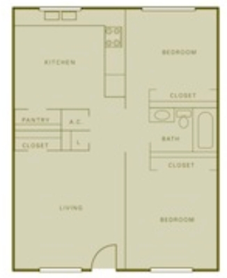 2BR/1BA - Sierra Ridge