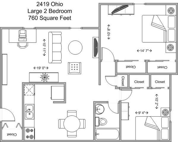 2BR/1BA - 2419 Ohio Ave