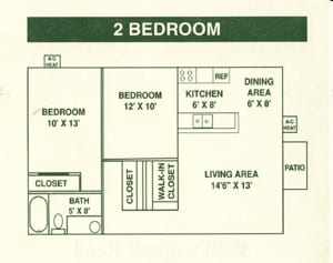 2BR/1BA - Parkwood Apartments