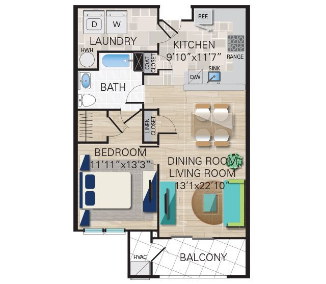 Floorplan - Montage at Hamilton Apartments 55+ Community