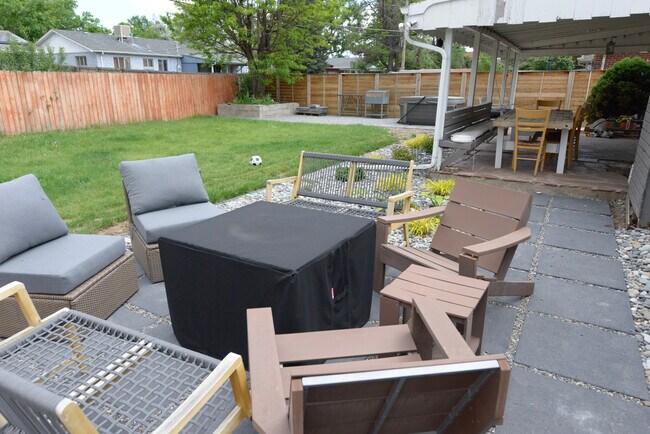 Fire Pit in newly renovated backyard - 932 S Holly St