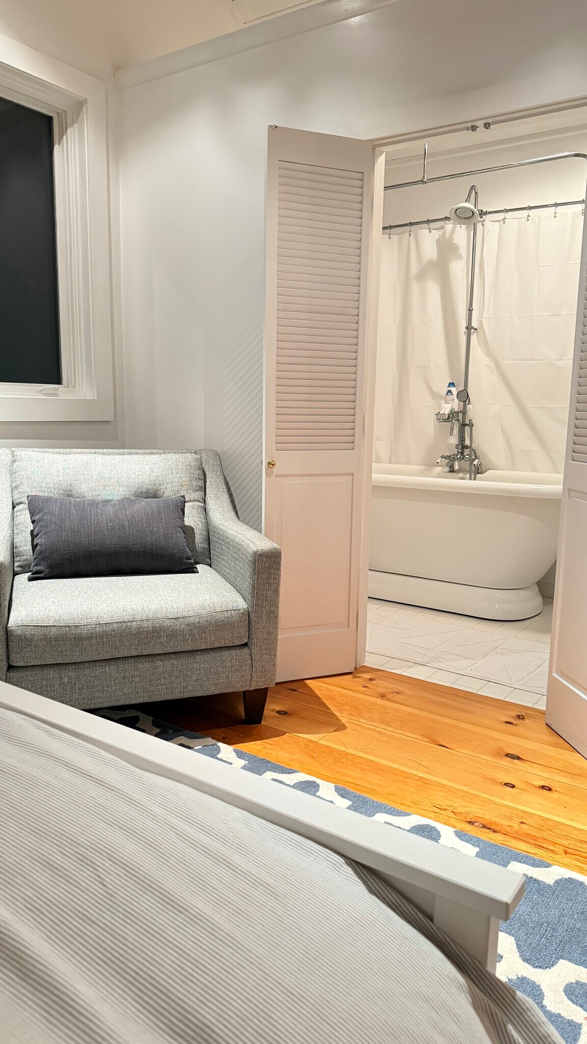 View from Bed into Bathroom - 33 Conant Valley Rd